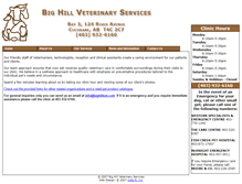 Tablet Screenshot of bighillvet.com